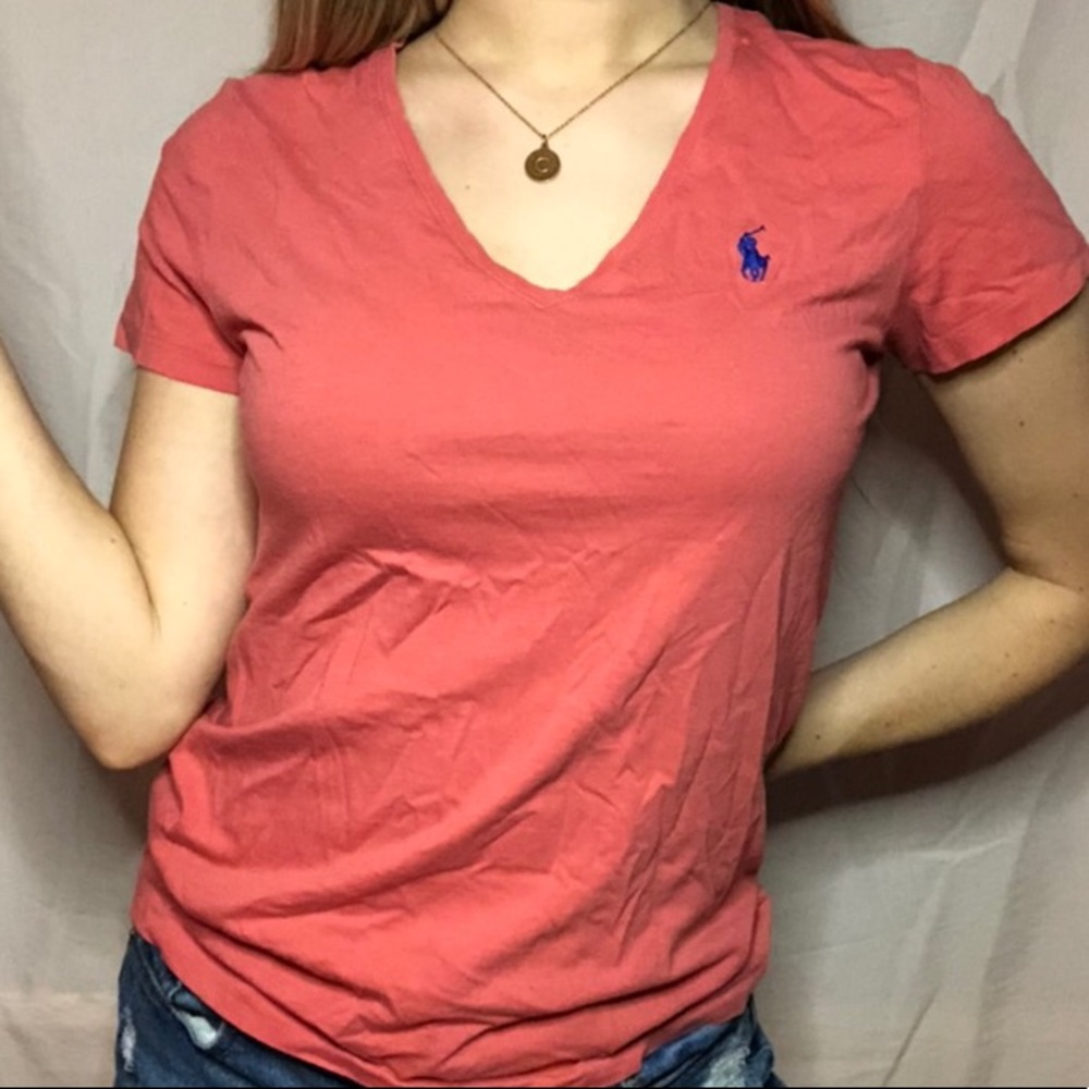 Ralph Lauren Red Sport V-Neck xs